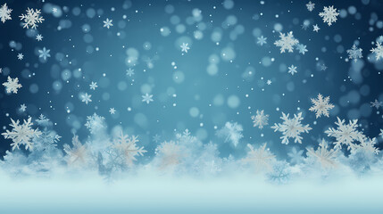 Naklejka premium Snowflake background, winter cold texture frozen icy illustration snow frost