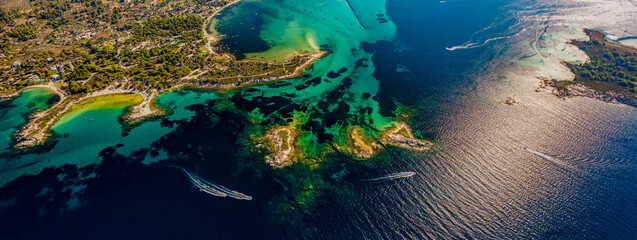 View of the beach in the Mediterranean Sea
