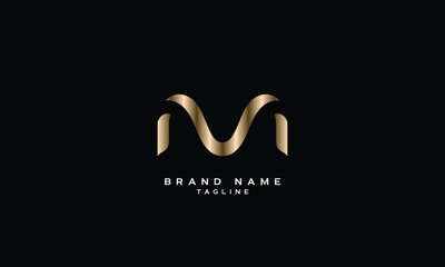 MV, VM, Abstract initial monogram letter alphabet logo design