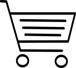 Shopping cart icon. Editable vector design.