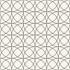 Vector seamless pattern. Repeating geometric elements. Stylish monochrome background design.