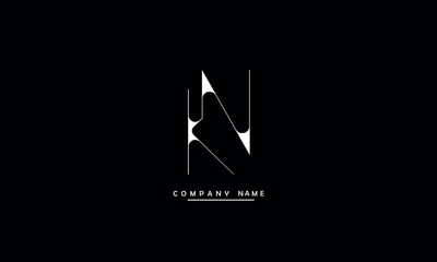 NK, KN, N, K Abstract Letters Logo Monogram