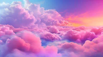 Pink, blue and purple clouds in the morning sky background pattern. Sunset or sunrise background....