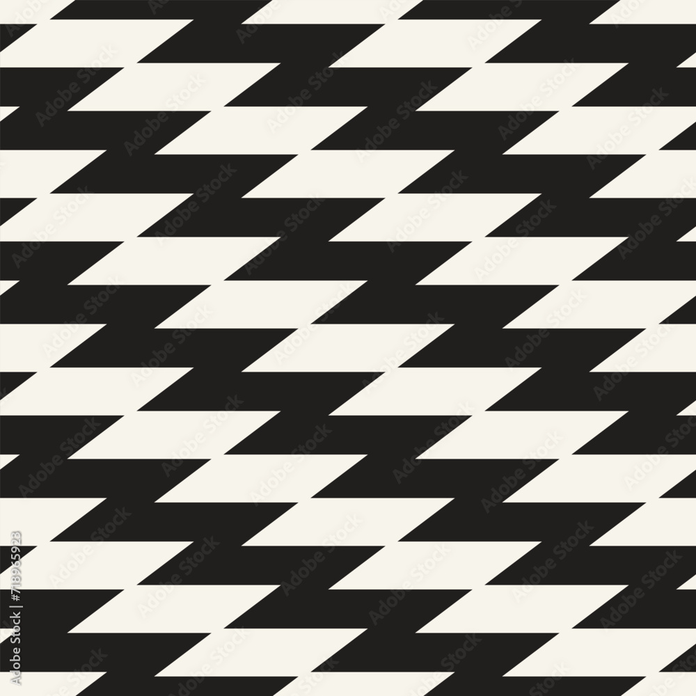 Wall mural vector seamless pattern. repeating geometric elements. stylish monochrome background design.