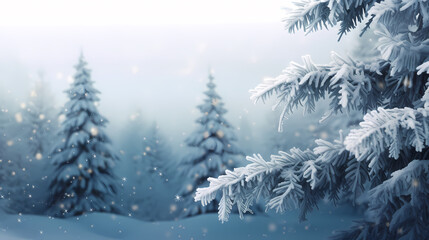 Obraz premium Snowflake background, snowflake border, winter holiday background, soft colors and dreamy atmosphere