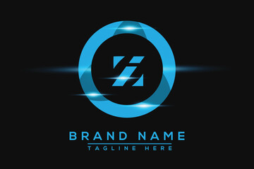 IZ Blue logo Design. Vector logo design for business.