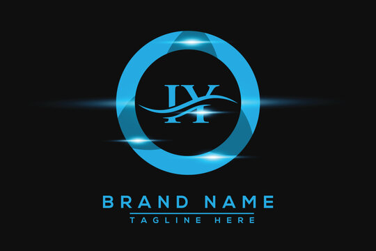 IY Blue logo Design. Vector logo design for business.