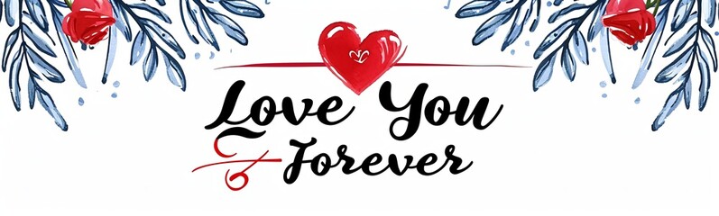 Love You Forever: Minimalist and Cute Banner Design
