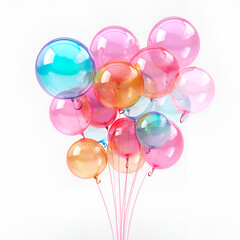 balloons isolated on white background
