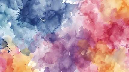 A colorful watercolor painting with a lot of different colors, Watercolor Seamless pattern