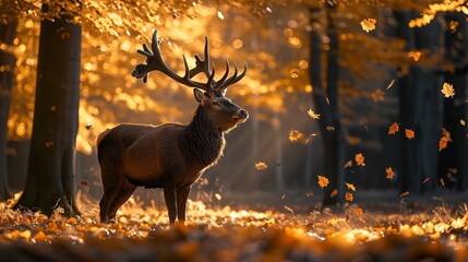 deer in autumn forest
