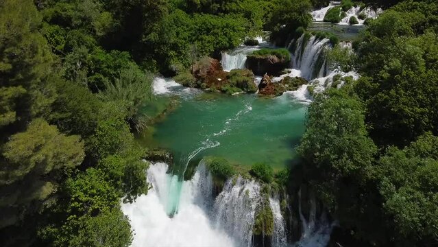 Croatian National waterfalls park KRK was created from the modern state of Croatia