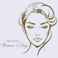 Conceptual illustration of international women's day event background