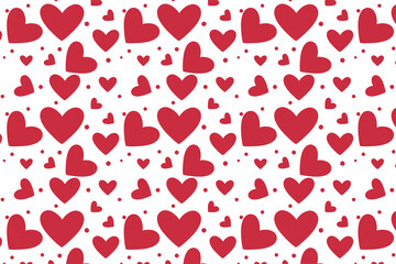 Heart pattern, Valentine's Day seamless pattern, Valentine's Day background.