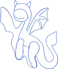 3D Dragon silhouette