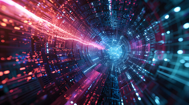 Futuristic Fusion: Exploring the Inner Realm of Supercomputers - Powered by Adobe