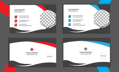 Business card work for real estate with elegant color quality 