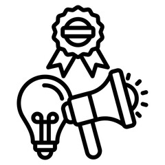 Brand Awareness Icon Element For Design