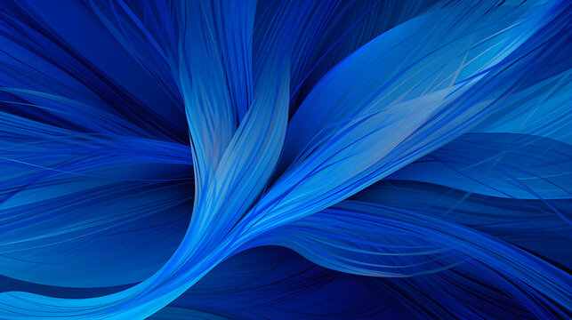 Blue Fractal Wave Design with Light Motion and Purple Swirls