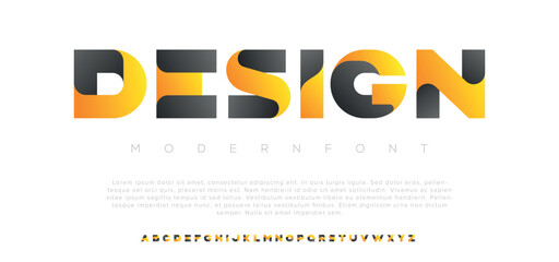 Design Sport Modern Future bold Alphabet Font. Typography urban style fonts for technology, digital, movie logo bold style. vector illustration - obrazy, fototapety, plakaty