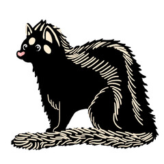 Obraz premium Zorilla African skunk polecat animal cartoon illustration isolated
