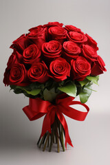 Blooming Romance: A Lovely Bouquet of Red Roses - A Symbol of Passion and Tenderness, a Perfect Valentine's Gift