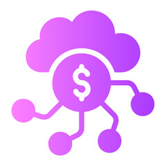 cloud computing gradient icon