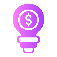 bulb gradient icon