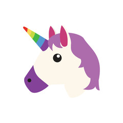 Unicorn horse emoji vector illustration © valvectors
