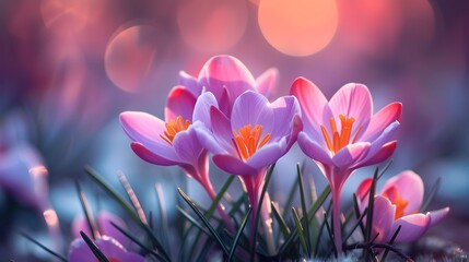 Obraz na płótnie Canvas Macro Marvel: Capturing the Beauty of Spring Flowers Up Close