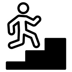 motivation, stickman in stair