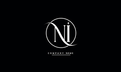 NI, IN, N, I Abstract Letters Logo Monogram