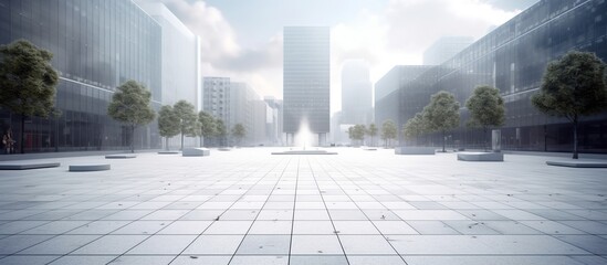 Clean and simple modern city square background - obrazy, fototapety, plakaty