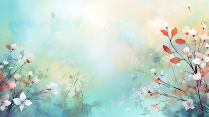 Obraz na płótnie Canvas Spring abstract bright background with blooming flowers with place for text