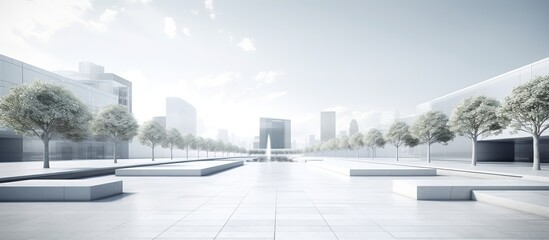 Clean and simple modern city square background