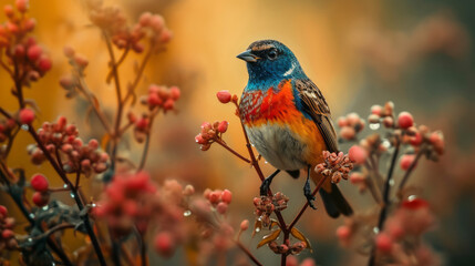 Fototapeta premium A Bunting portrait, wildlife photography