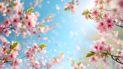 Obraz na płótnie Canvas a close up of a tree with pink flowers