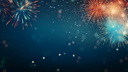 Beautiful creative holiday background. Fireworks and sparkles