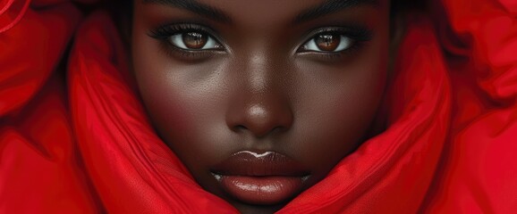 Beautiful Young African American Woman Wearing, HD background, Background Banner