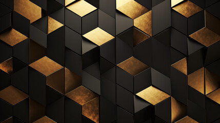 Elegant Black and Gold Geometric Pattern