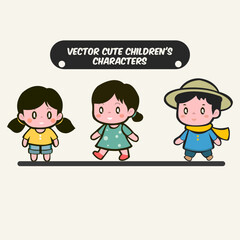 vector cute children's characters
