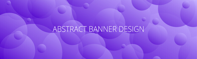 Light purple or violet abstract banner with gradient bubbles. Background template