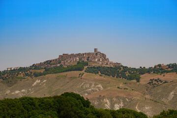 Country landscape near Aliano and Craco, Basilicata, Italy