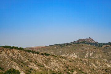 Fototapeta na wymiar Country landscape near Aliano and Craco, Basilicata, Italy