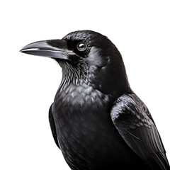Fototapeta premium black crow, white background