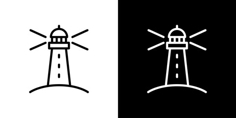 シンプルな灯台アイコン