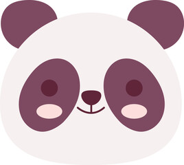 panda with a smile cartoon