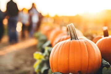 pumpkin on a farm