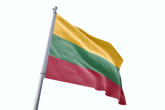 recommend clip art: Lithuania flag waving isolated on white background