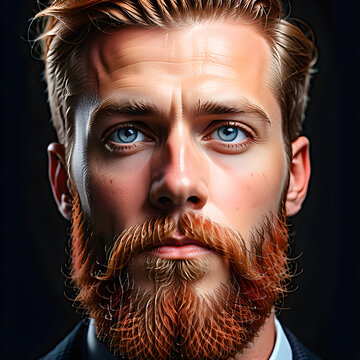 The Beautiful Palette of Beards: Creative Beard Color Art and Styling for Dashing Men.(Generative AI)

